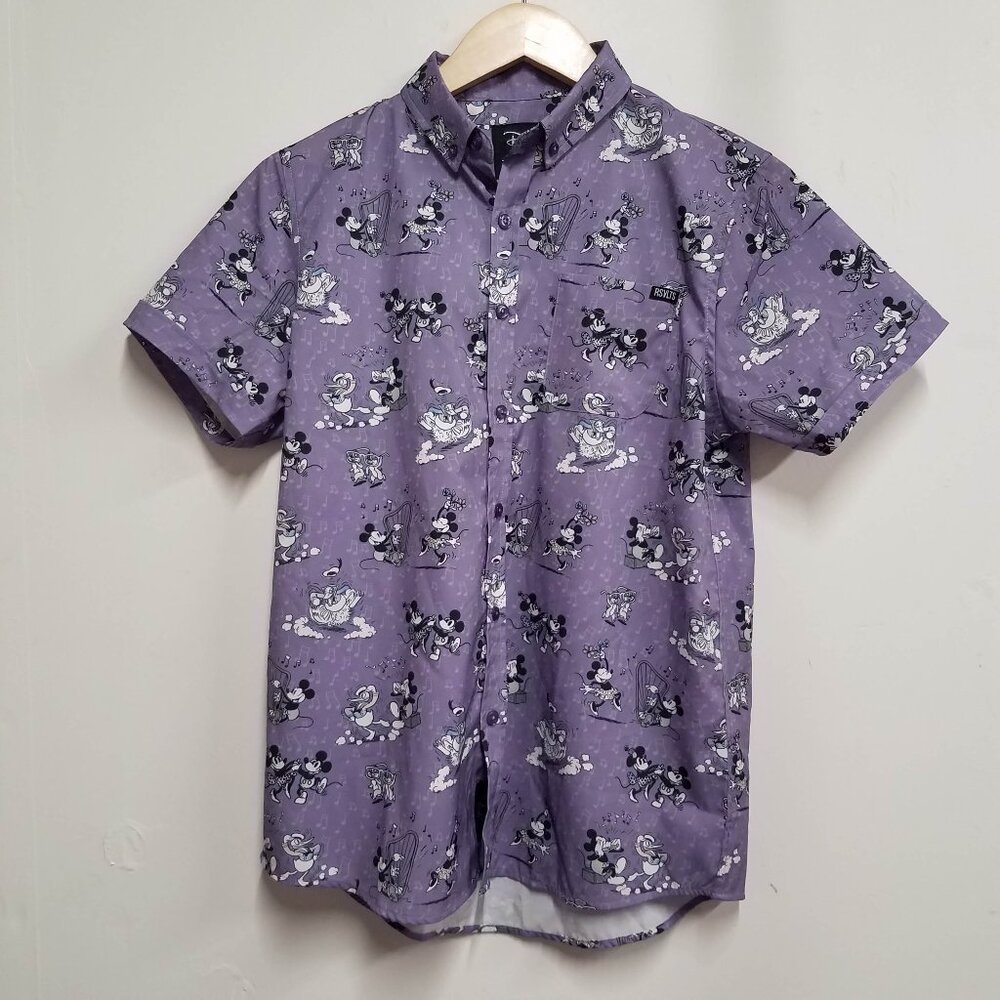 Disney RSVLTS Short Sleeve Shirt Purple Mens 2XL Dancing Toons Limited Edition